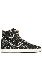 MANCAPANE - MACRAME EMBROIDERED HIGH TOP SNEAKERS