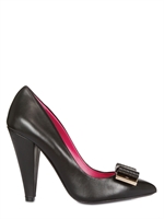 MULBERRY - DECOLLETE' IN PELLE CON FIOCCO 100MM