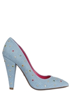 MULBERRY - DECOLLETE IN DENIM CON CRISTALLI 100MM