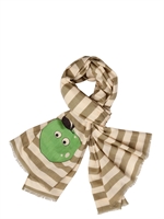 MULBERRY - FRUIT PRINT STRIPED COTTON WOVEN FOULARD