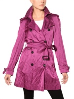 BURBERRY LONDON - WILMONT WASHED VISCOSE SATIN TRENCH COAT