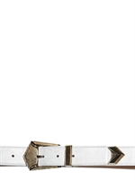 BALMAIN - GOLD BUCKLE LEATHER BELT