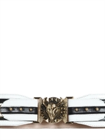 BALMAIN - BULL HEAD EMBLEM LEATHER WAIST BELT