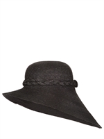 SUPERDUPER - CAPPELLO ASIMMETRICO IN PAGLIA INTRECCIATA