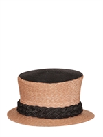 SUPERDUPER - CAPPELLO BICOLORE IN PAGLIA INTRECCIATA