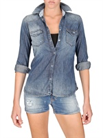 MAISON CLOCHARD - WASHED LEICHTES DENIM HEMD