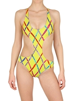 MAGDA GOMES BEACHWEAR - PRINTED CUT OUT BATHING SUIT
