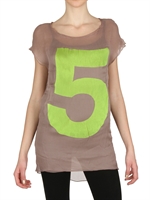 AMARANTO - FÜNF DRUCK SEIDEN CHIFFON TOP