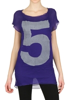 AMARANTO - FÜNF DRUCK SEIDEN CHIFFON TOP