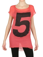 AMARANTO - FÜNF DRUCK SEIDEN CHIFFON TOP