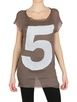 AMARANTO - FÜNF DRUCK SEIDEN CHIFFON TOP