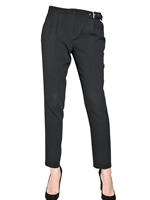 UNIQUENESS - PANTALONI IN CREPE DI VISCOSA STRETCH