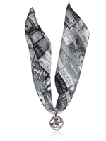 THE VOYAGE SOUVENIR - THE VOYAGE SOUVENIR LVR NECKLACE - BLACK/WHITE