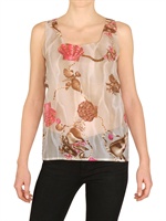 CATERINA GATTA - VINTAGE BEDRUCKTE CREPE DE CHINE TOP