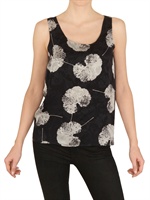 CATERINA GATTA - VINTAGE BEDRUCKTE CREPE DE CHINE TOP