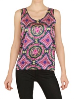 CATERINA GATTA - VINTAGE BEDRUCKTE CREPE DE CHINE TOP