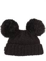 PIERS ATKINSON - KOHL SCHWARZE STRICK WOLL BEANIE - SCHWARZ