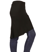 ANN DEMEULEMEESTER - VISCOSE JERSEY SKIRT - BLACK