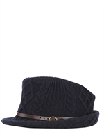INVERNI - CAPPELLO IN MISTO CASHMERE - BLU SCURO