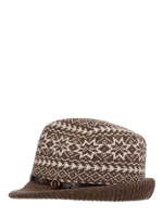INVERNI - CAPPELLO IN MISTO CASHMERE - TORTORA