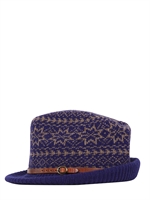 INVERNI - CAPPELLO IN MISTO CASHMERE - BLU