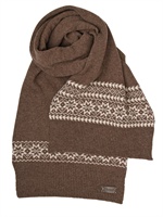 INVERNI - KASCHMIR BLEND JACQUARD SCHAL - TAUBENBRAUN