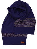 INVERNI - KASCHMIR BLEND JACQUARD SCHAL - KÖNIGSBLAU