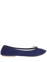 SUZIE MAS - SUEDE BALLERINA FLATS - NAVY
