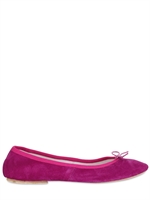 SUZIE MAS - SUEDE BALLERINA FLATS - CYCLAMINE