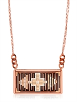 HIRSCHELL - CI PIXEL DOUBLE CUIVRE NECKLACE - BLACK/ROSE GOLD