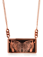 HIRSCHELL - ZÈBRE 1 DOUBLE CUIVRE NECKLACE - BLACK/ROSE GOLD