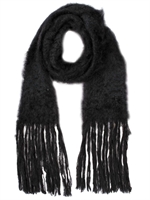 KIMSTUMPF - SCIARPA SUPERKID SPAGHETTI IN MISTO MOHAIR - NERO