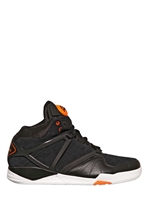 REEBOK - PUMP OMNILITE HLS LEATHER SNEAKERS - BLACK/ORANGE