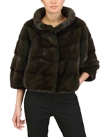 CASTELLANI - MINK FUR COAT - GREEN