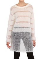 AVELON - OVERSIZE WOOL KNIT SWEATER - WHITE