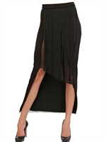 AVELON - VISCOSE LONG SKIRT - BLACK