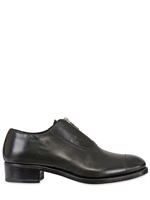 FINALE UNLIMITED - SCARPE STRINGATE IN PELLE CON ZIP 35MM - NERO