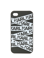 KARL - BEDRUCKTE IPHONE HÜLLE - SCHWARZ/WEIß