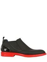 ISHU+ - WATERPROOF BEATLE COLOR BOOTS - BLACK/RED