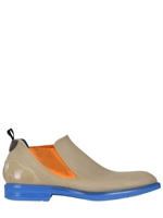 ISHU+ - WATERPROOF BEATLE COLOR BOOTS - BEIGE/BLUE