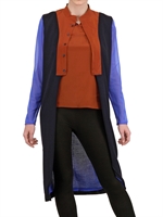 RIIS - SILK SATIN ON WOOL KNIT CARDIGAN - MULTI