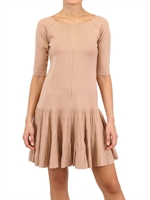 VICEDOMINI - VIRGIN WOOL KNIT DRESS - POWDER