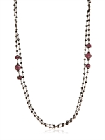 ANGELO DI SPIRITO ROSA - SCHWARZE DIAMANT & ROSENKRANZ KETTE - BLACK/RUBIES