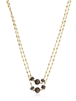 ANGELO DI SPIRITO ROSA - LEMON DIAMANT ROSENKRANZ KETTE - YELLOW DIAMONDS