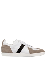 DIOR HOMME - SUEDE AND CALFSKIN SNEAKERS - WHITE/BEIGE
