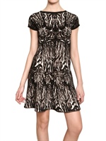 ROBERTO CAVALLI - VISCOSE JACQUARD DRESS - LEOPARD