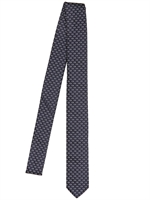 DIOR HOMME - 5CM LOGO JACQUARD SILK TIE - BLUE