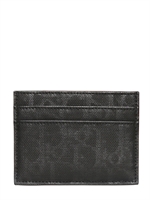 DIOR HOMME - COATED CANVAS LOGO CARDHOLDER - BLACK
