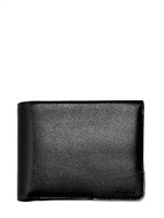 DIOR HOMME - GRAINED LEATHER METAL CORNER COIN WALLET - BLACK