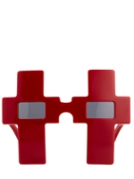JEREMY SCOTT - KREUZ-SONNENBRILLE AUS ACETAT - ROT